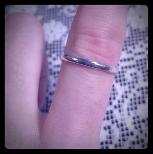 Size 6 Simple Band Ring 925 Sterling Silver